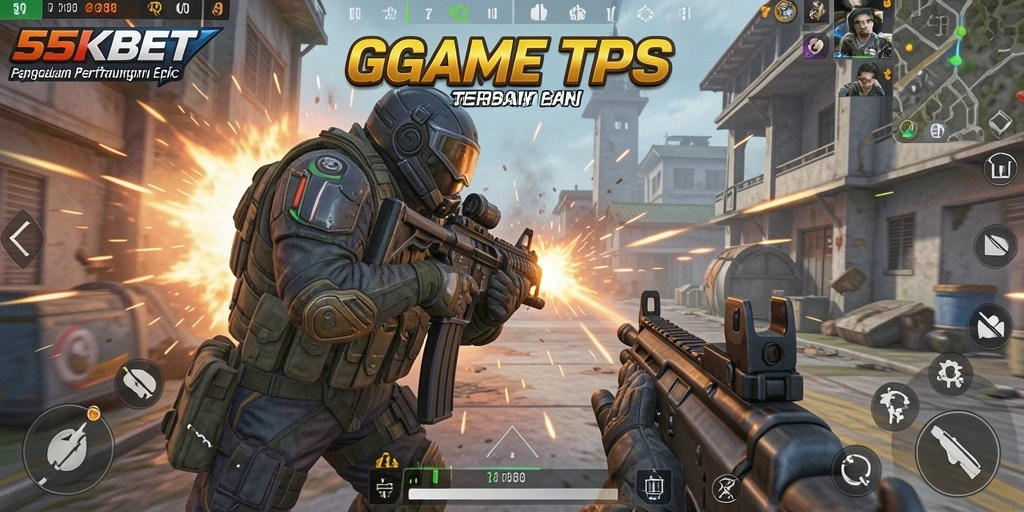 Screenshot gameplay seru dari 55KBET dalam aksi TPS.