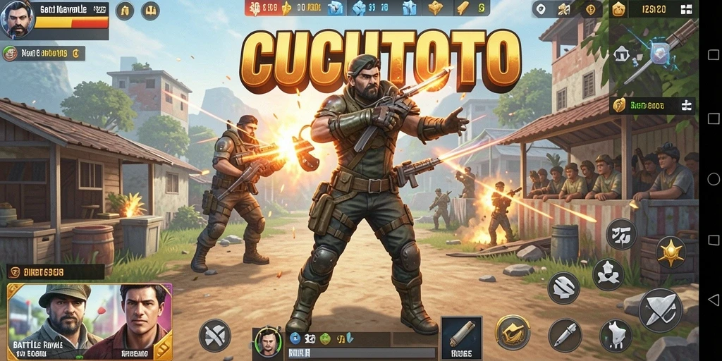 Screenshot gameplay CUCUTOTO yang menampilkan aksi seru dalam pertempuran.