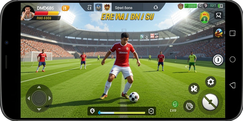 Tampilan seru dalam pertandingan sepak bola DMD686.
