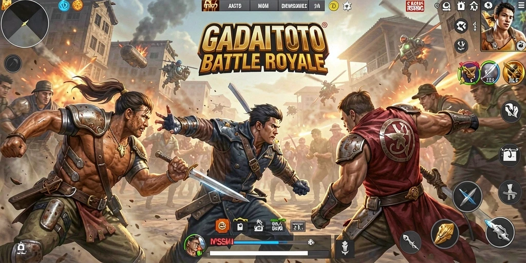 Gameplay intens GADAITOTO dalam momen pertempuran.