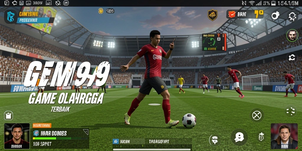 Screenshot GIM999 menampilkan aksi seru dalam permainan olahraga.