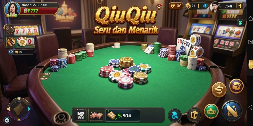Tampilan utama gameplay QiuQiu yang seru.