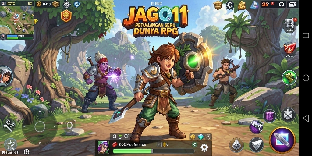 Tangkapan layar JAGO11 memperlihatkan aksi pertempuran seru dalam dunia RPG.