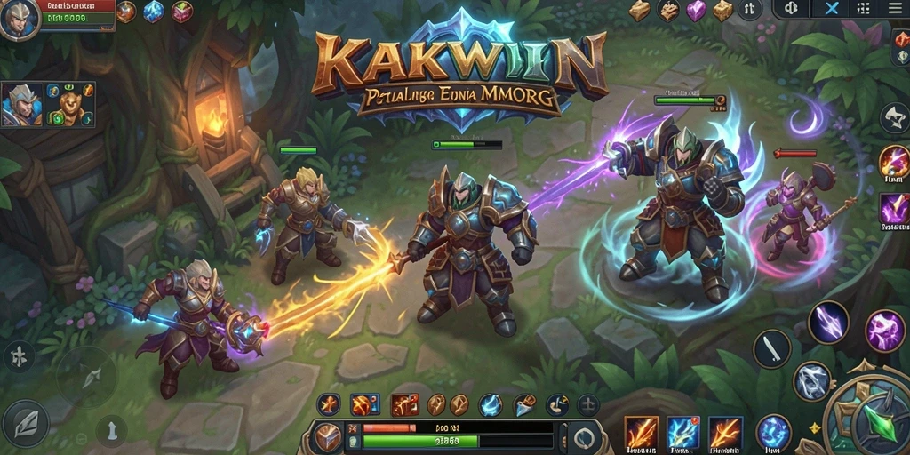 Gameplay KAKWIN dengan aksi seru di dunia fantasi yang luas.