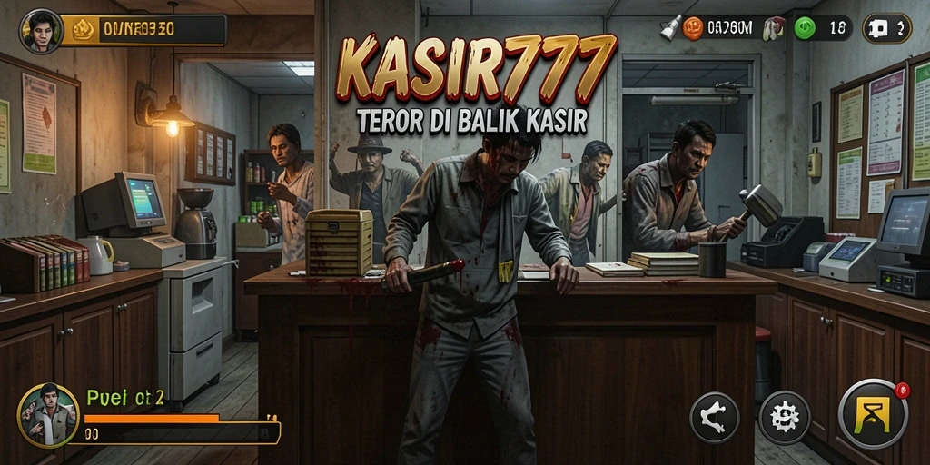 Tangkapan layar KASIR777 menampilkan suasana mencekam saat bermain di kedai kasir yang angker.