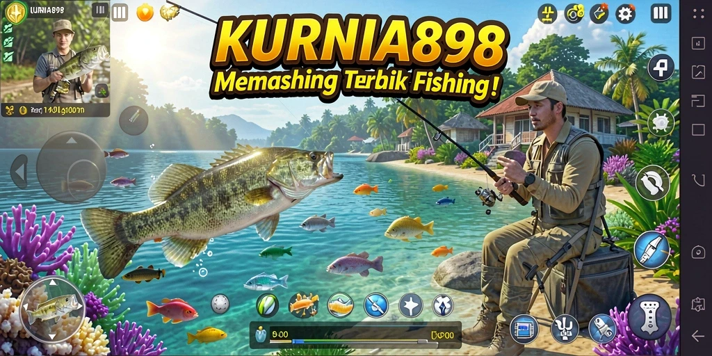 Tampilan gameplay KURNIA898 dengan aksi memancing yang seru.
