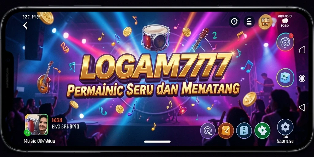 Gameplay LOGAM777 yang penuh warna dan interaktif.