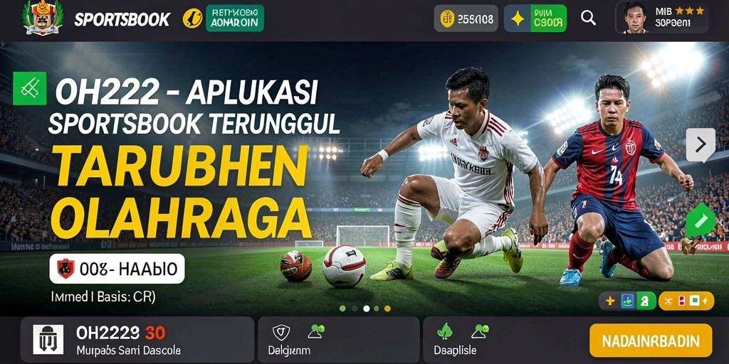 Tampilan antarmuka OH222 yang menarik saat memasang taruhan olahraga.