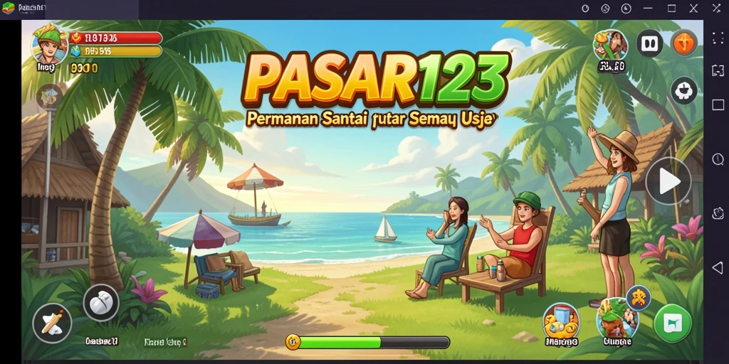 Tangkapan layar utama PASAR123 menunjukkan pengalaman bermain yang penuh warna dan interaksi sosial.