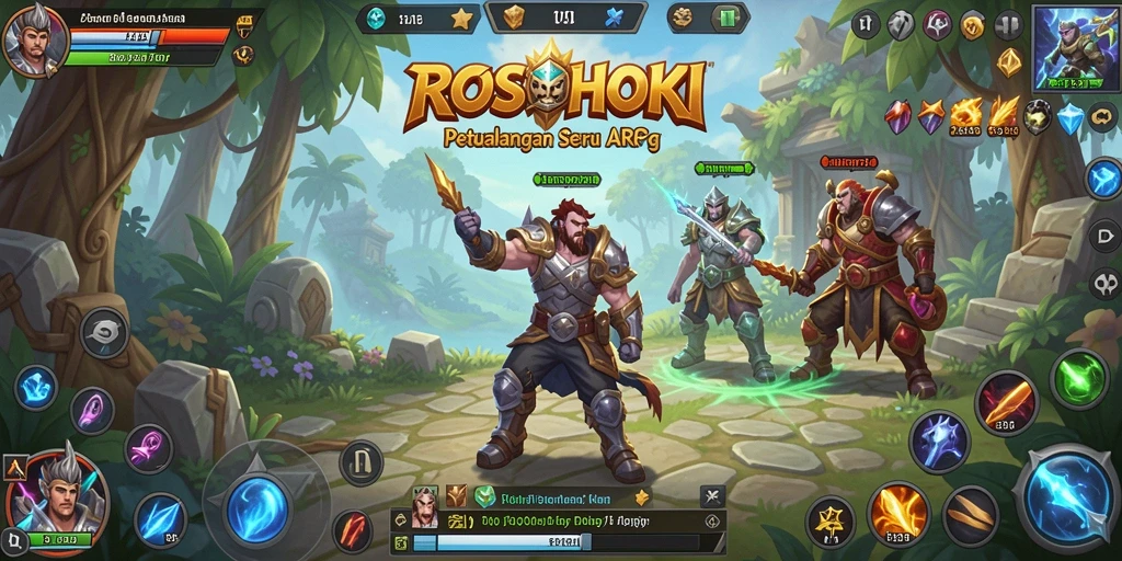 Tampilan gameplay seru dalam dunia ARPG ROSOHOKI.