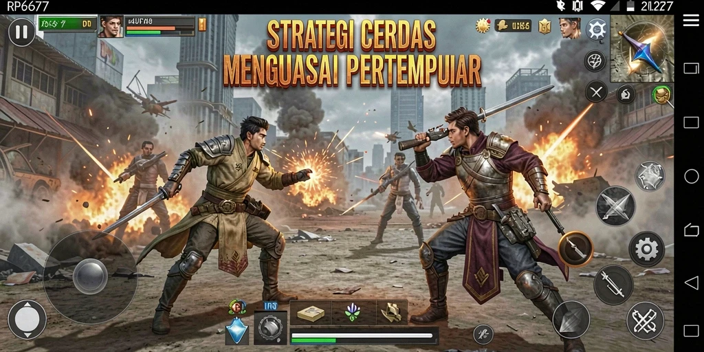 Gameplay seru dan mendebarkan dalam pertempuran strategi.