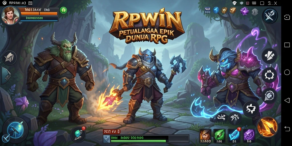 Tampilan gameplay RPWIN yang epik dan menawan.