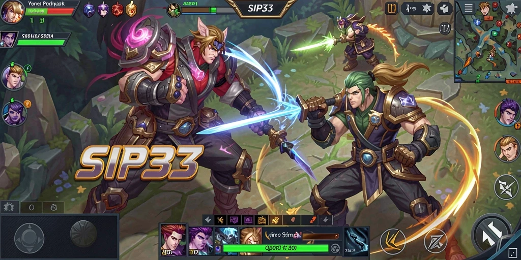 Gameplay seru dan strategis dalam SIP33 saat bertempur.
