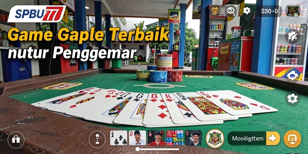Tampilan gameplay SPBU77 yang seru dan interaktif dalam permainan Gaple.