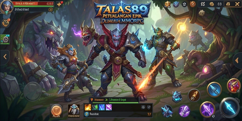 Tampilan gameplay menakjubkan dari TALAS89 dalam pertempuran MMORPG.