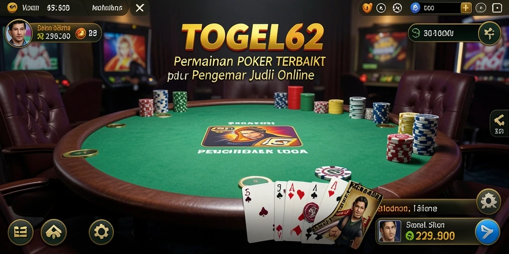 Screenshot TOGEL62 menampilkan gameplay seru Poker.
