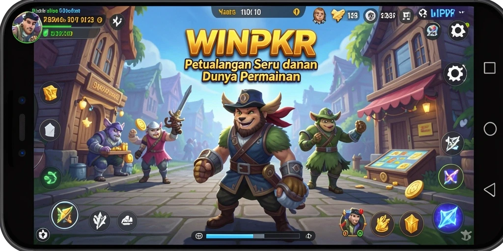Screenshot gameplay WINPKR menampilkan aksi petualangan yang menegangkan.