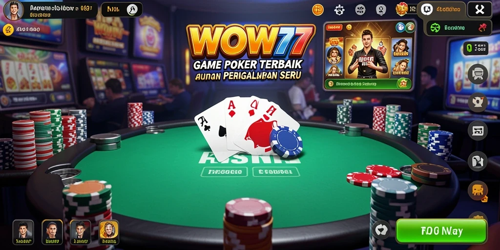 Tampilan gameplay WOW77 saat bermain Poker yang mendebarkan.