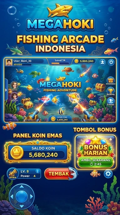 Tampilan antarmuka pengguna megahoki yang menarik dan mudah digunakan.
